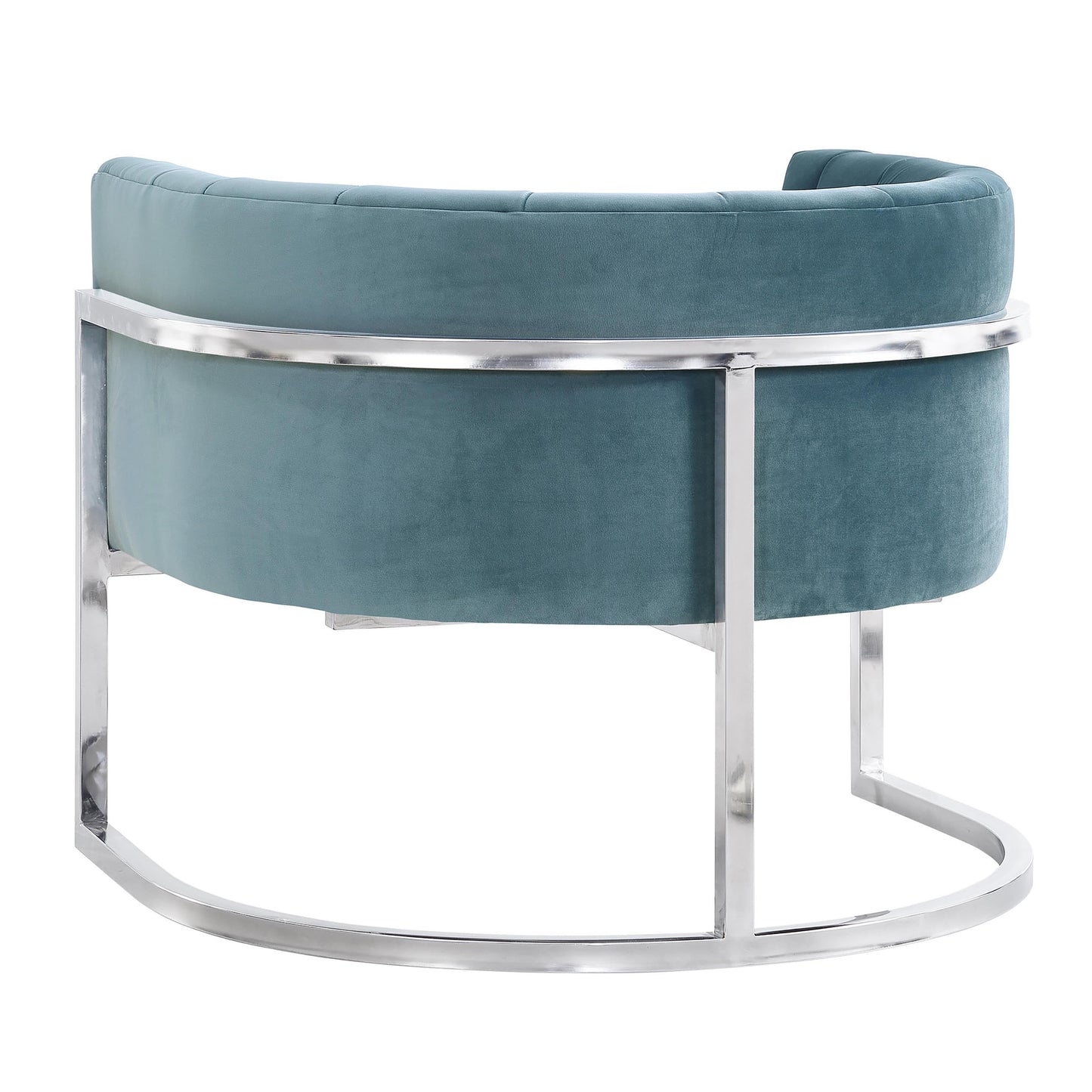 Magnolia Velvet Accent Chair With Silver Base by TOV A147