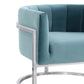 Magnolia Velvet Accent Chair With Silver Base by TOV S6152