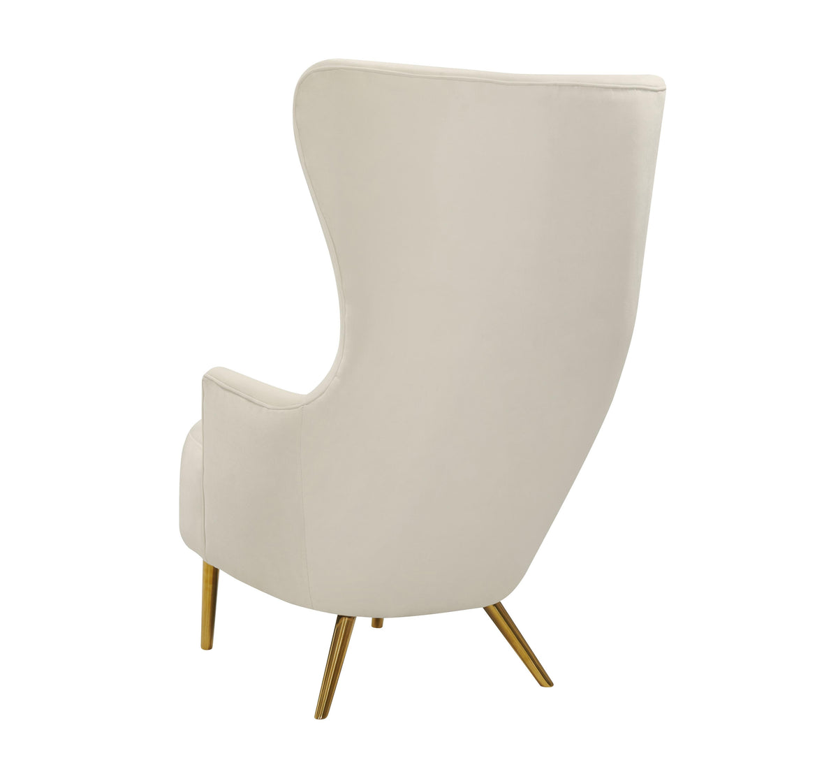 Julia Performance Velvet Wingback Accent Chair in Cream by TOV Furniture – photo 3 of 6