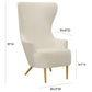 Julia Velvet Wingback Chair by TOV A2044 C