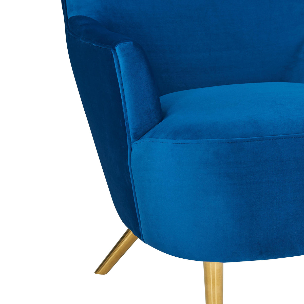 Julia Performance Velvet Wingback Accent Chair in Navy by TOV Furniture – photo 5 of 7