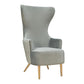 Julia Velvet Wingback Chair by TOV A2046 Gr