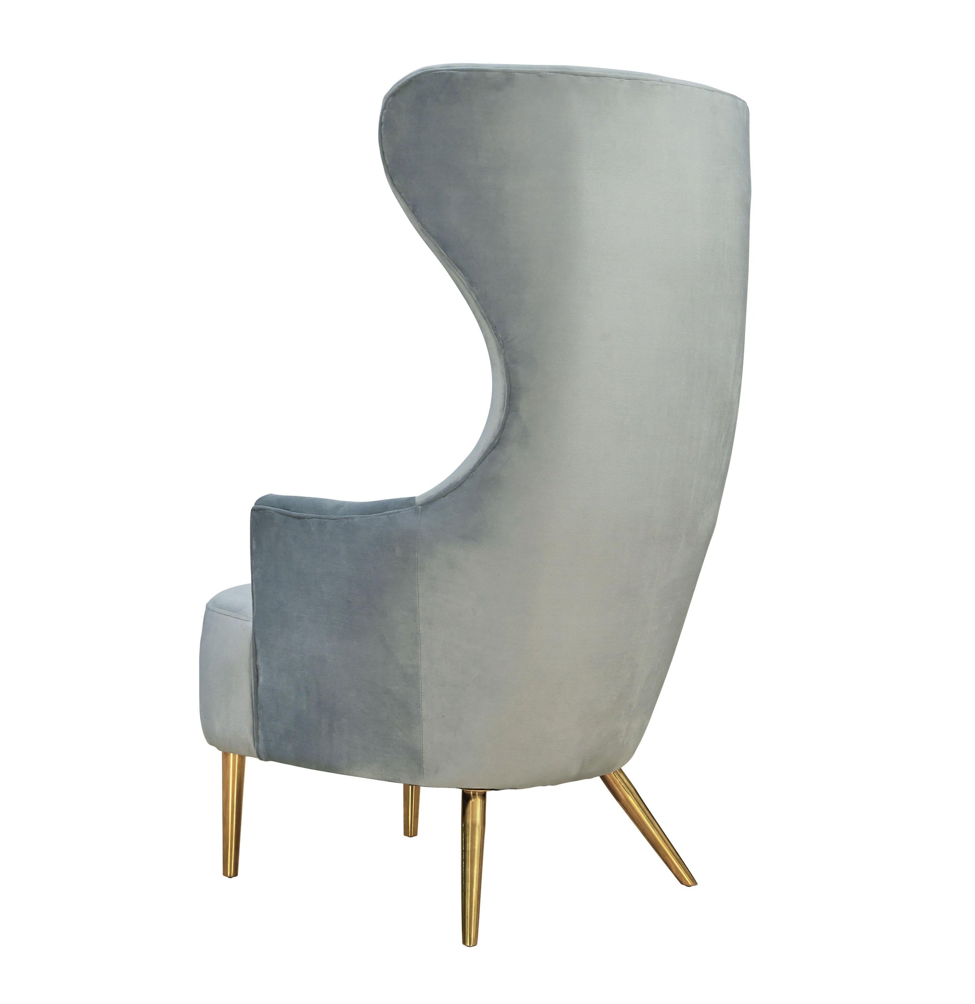 Julia Velvet Wingback Chair by TOV A2046 Gr