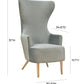 Julia Velvet Wingback Chair by TOV A2046 Gr