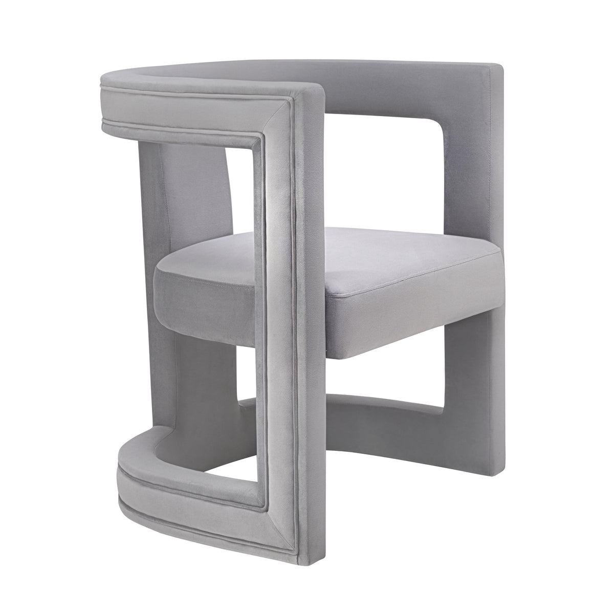 Ada Performance Velvet Accent Chair in Grey by TOV Furniture – photo 1 of 7