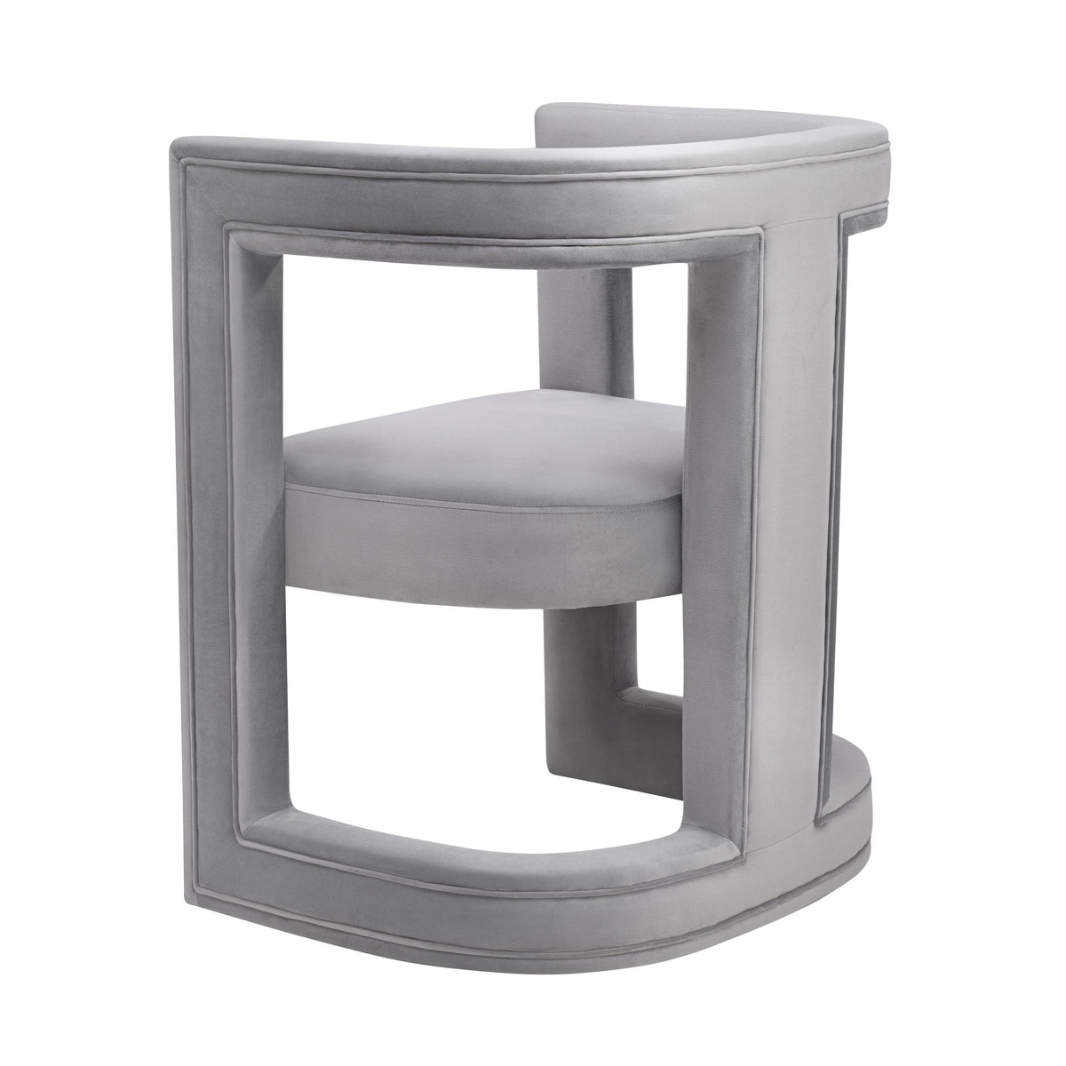 Ada Performance Velvet Accent Chair in Grey by TOV Furniture – photo 5 of 7