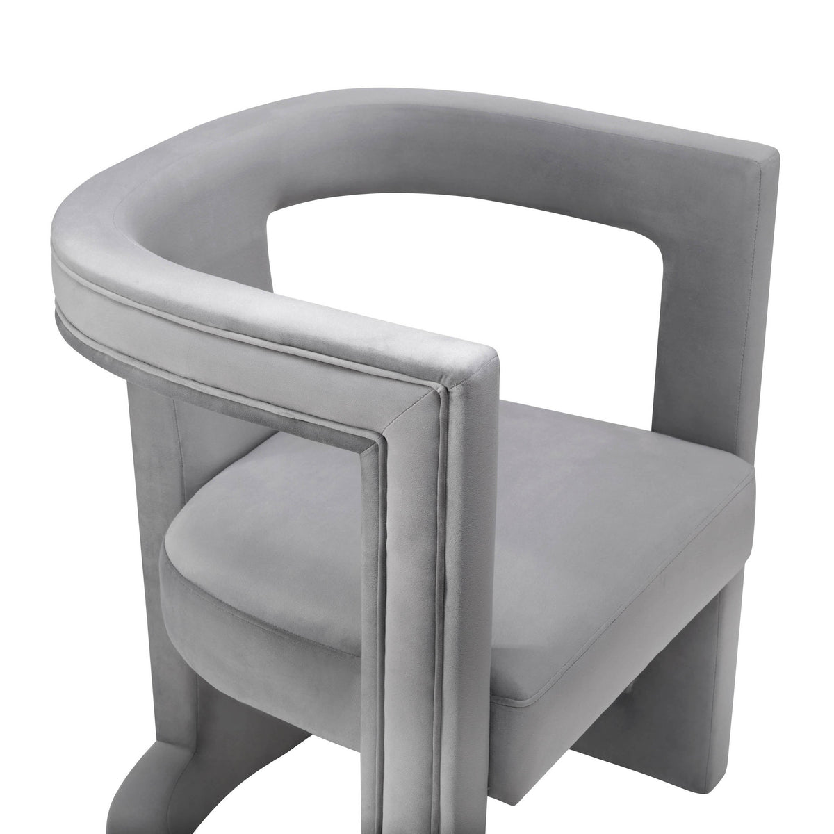 Ada Performance Velvet Accent Chair in Grey by TOV Furniture – photo 6 of 7