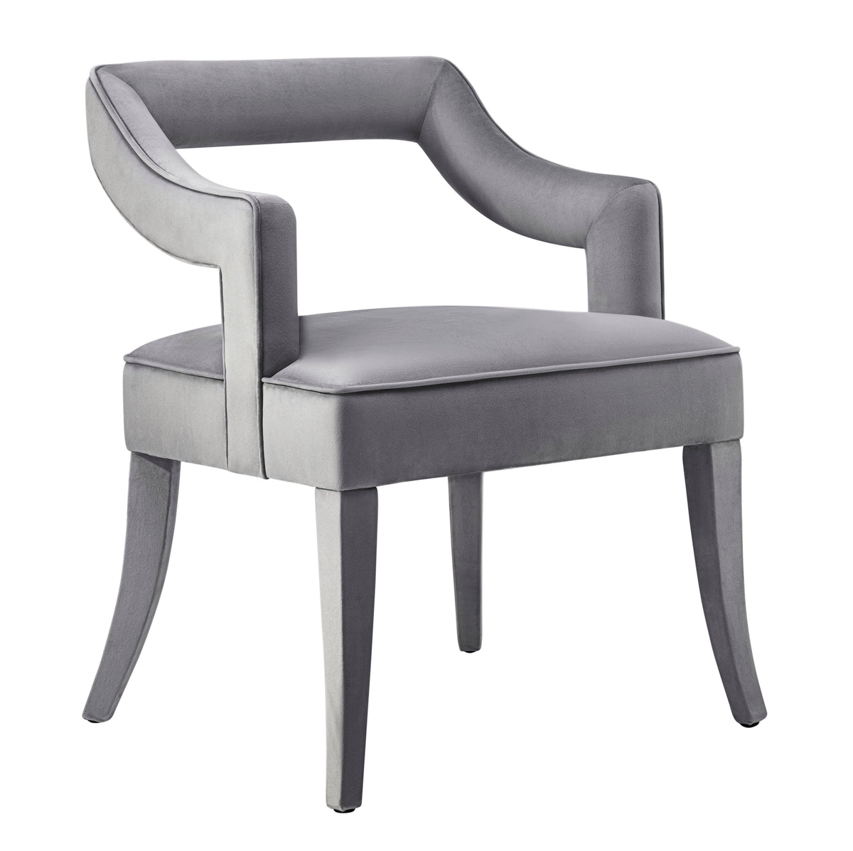 Tiffany Grey Performance Velvet Dining Chair by TOV Furniture – photo 1 of 7