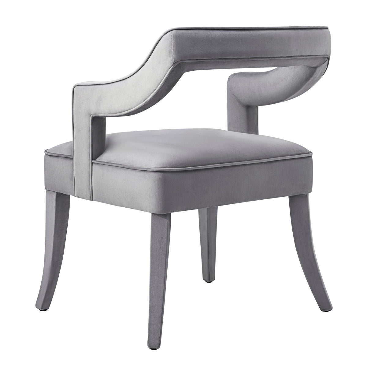 Tiffany Grey Performance Velvet Dining Chair by TOV Furniture – photo 4 of 7