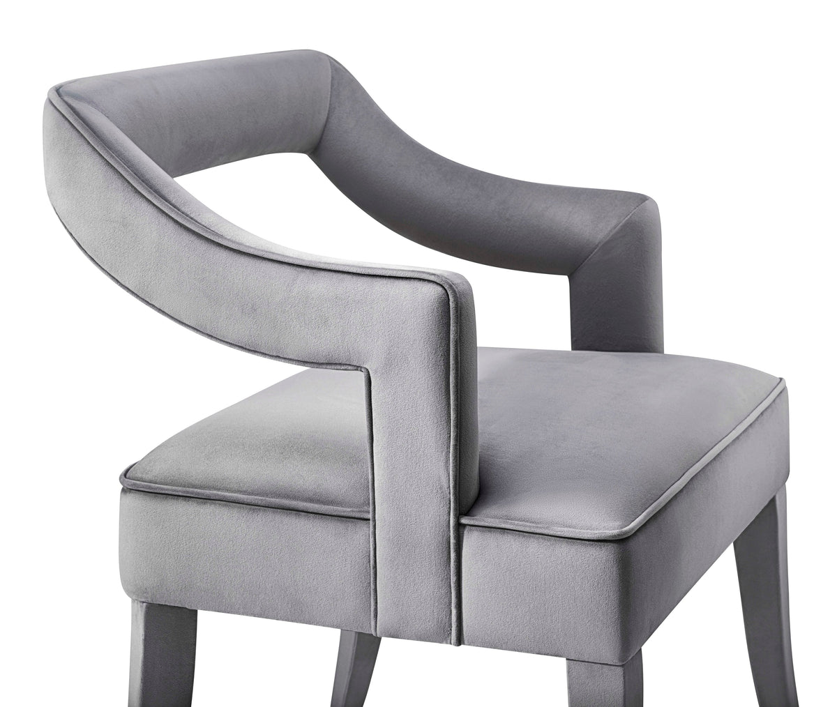 Tiffany Grey Performance Velvet Dining Chair by TOV Furniture – photo 5 of 7