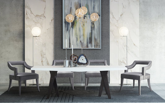 Tiffany Grey Performance Velvet Dining Chair by TOV Furniture – photo 2 of 7