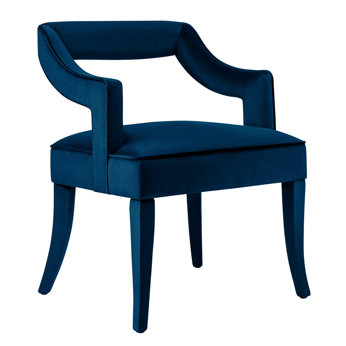 Tiffany Navy Performance Velvet Dining Chair by TOV Furniture – photo 1 of 7