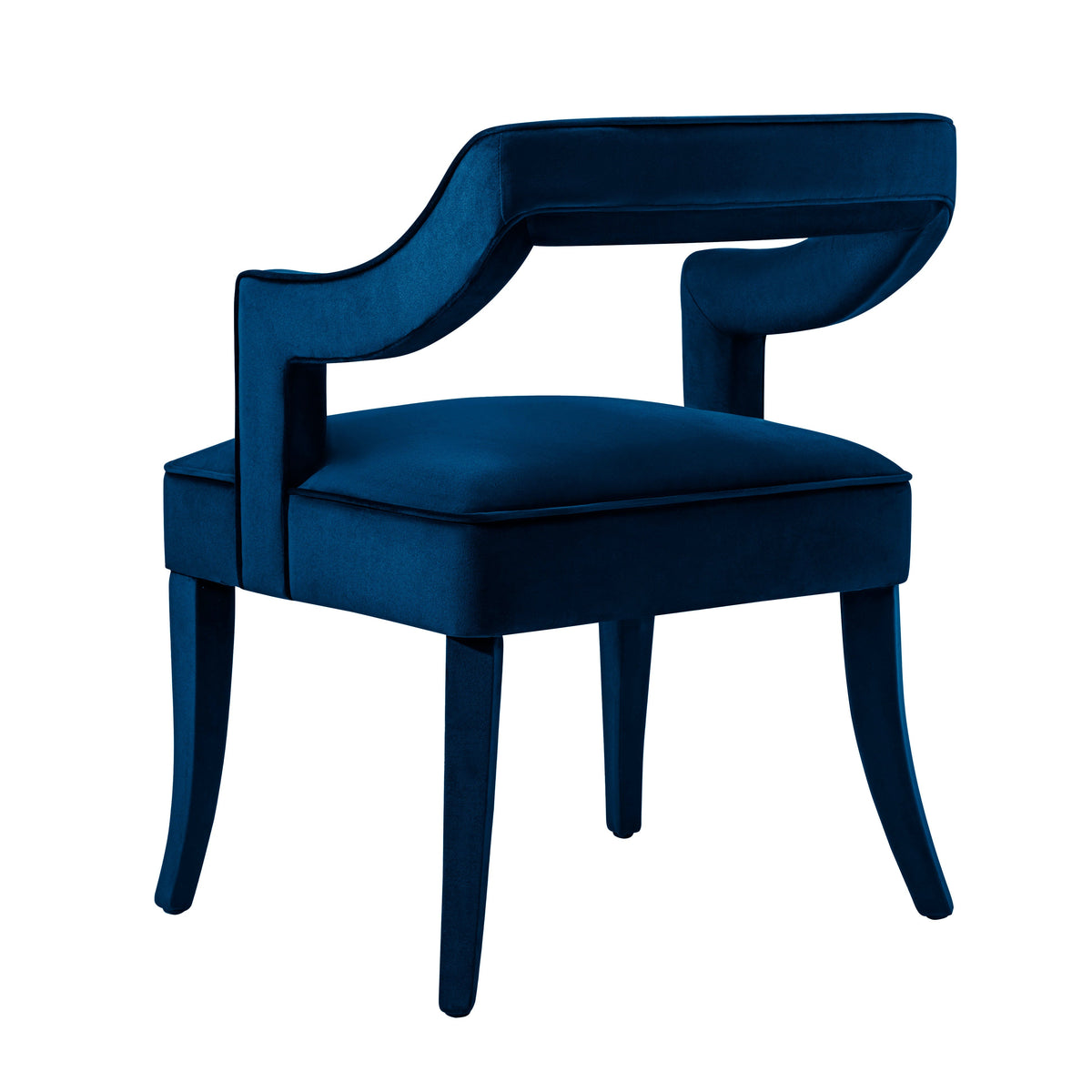 Tiffany Navy Performance Velvet Dining Chair by TOV Furniture – photo 4 of 7