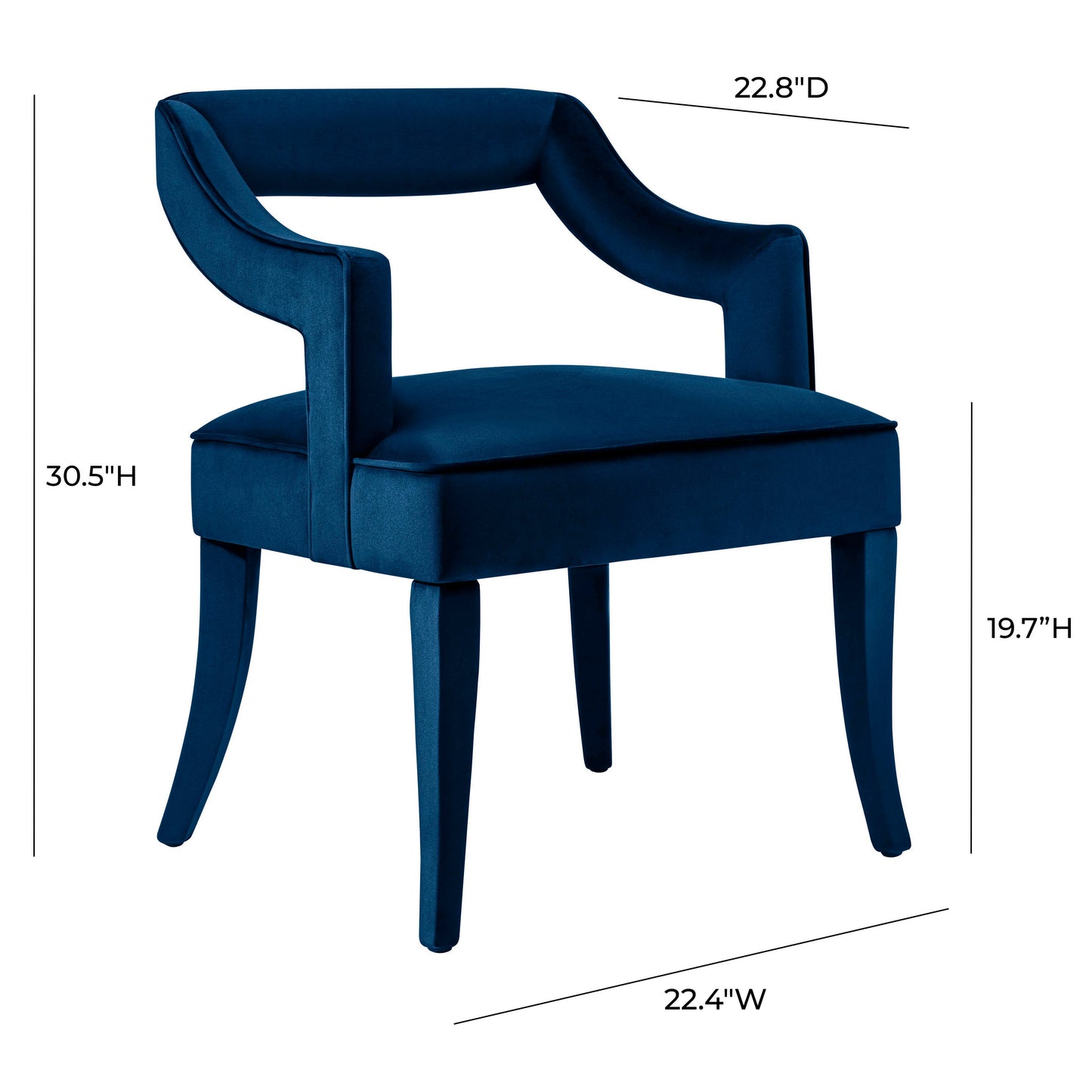 Tiffany Velvet Chair by TOV A211