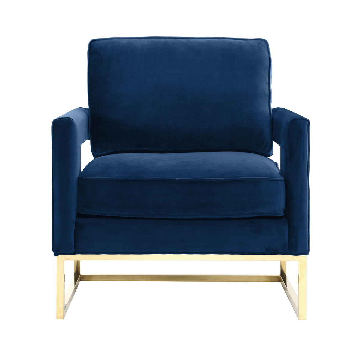 Avery Navy Performance Velvet Accent Chair by TOV Furniture – photo 3 of 6