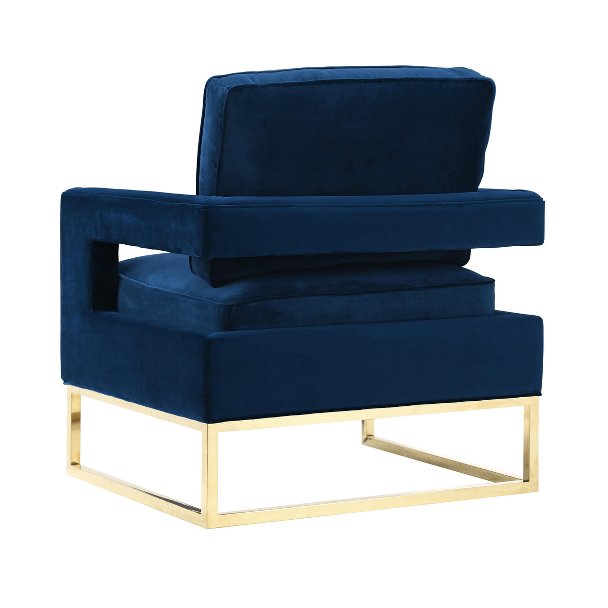 Avery Navy Performance Velvet Accent Chair by TOV Furniture – photo 4 of 6