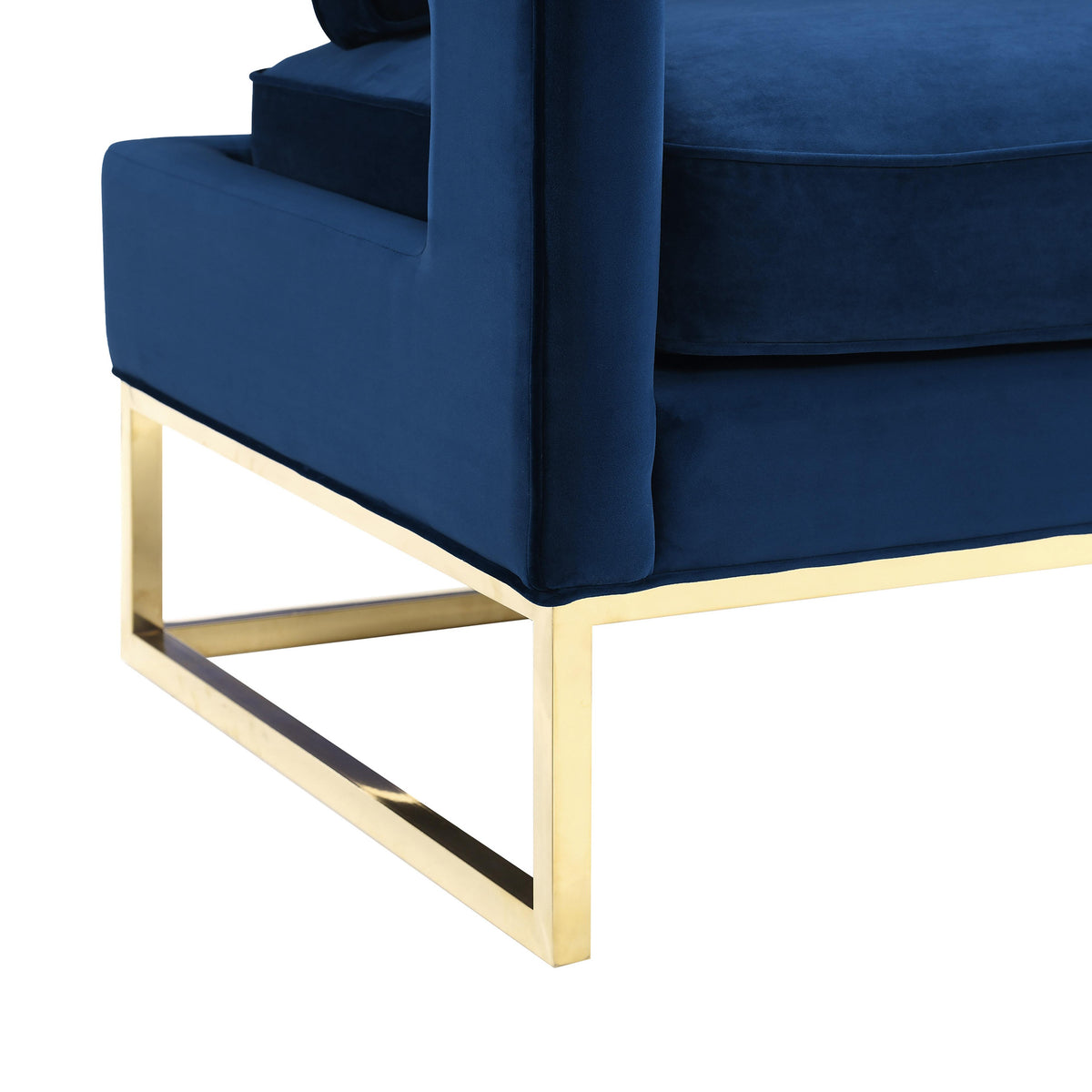 Avery Navy Performance Velvet Accent Chair by TOV Furniture – photo 5 of 6