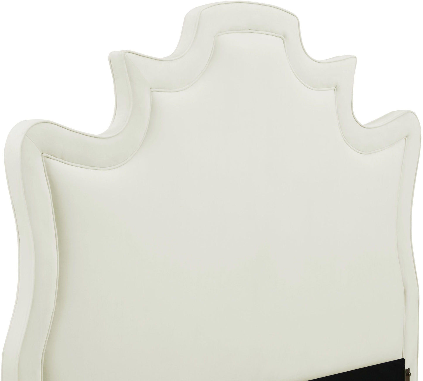 Serenity Cream Velvet Bed by TOV B105