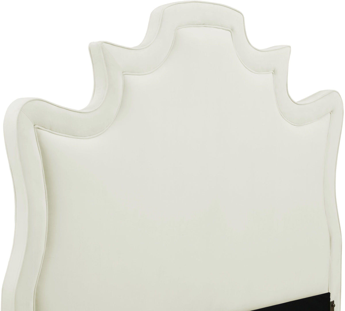 Serenity Cream Performance Velvet Bed by TOV Furniture – several sizes shown