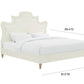 Serenity Cream Velvet Bed by TOV B105