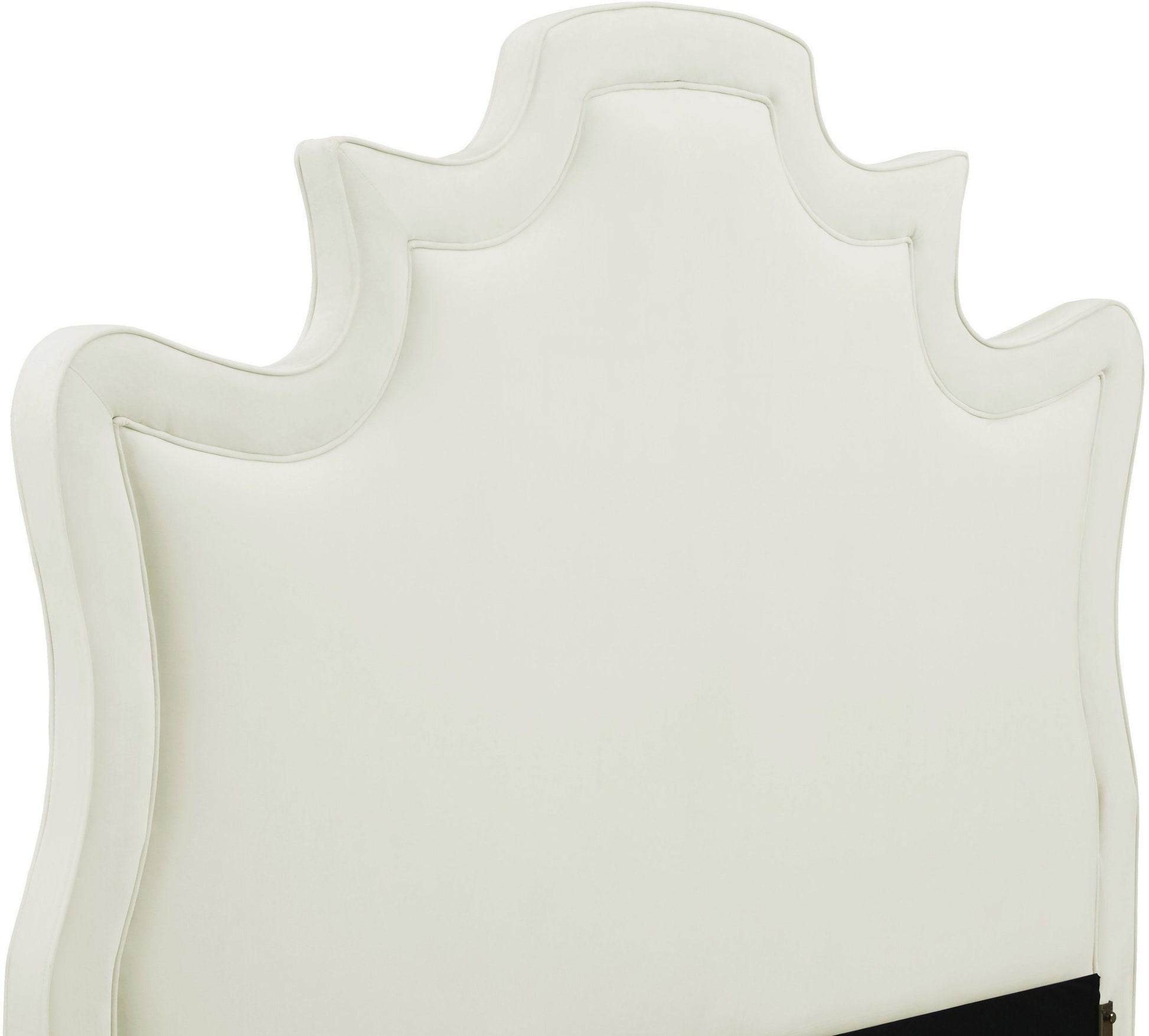 Serenity Cream Velvet Bed by TOV B105