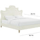 Serenity Cream Velvet Bed by TOV B105