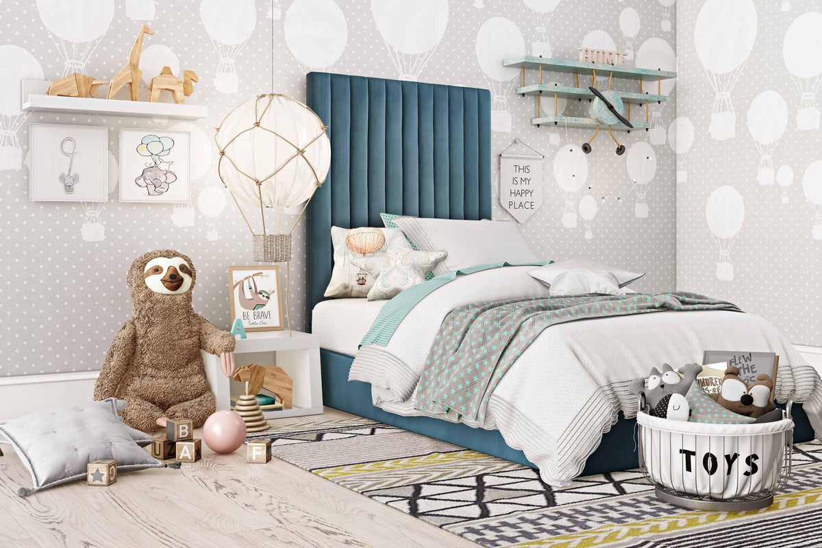 Arabelle Grey Performance Velvet Bed in Twin by TOV Furniture – photo 8 of 8