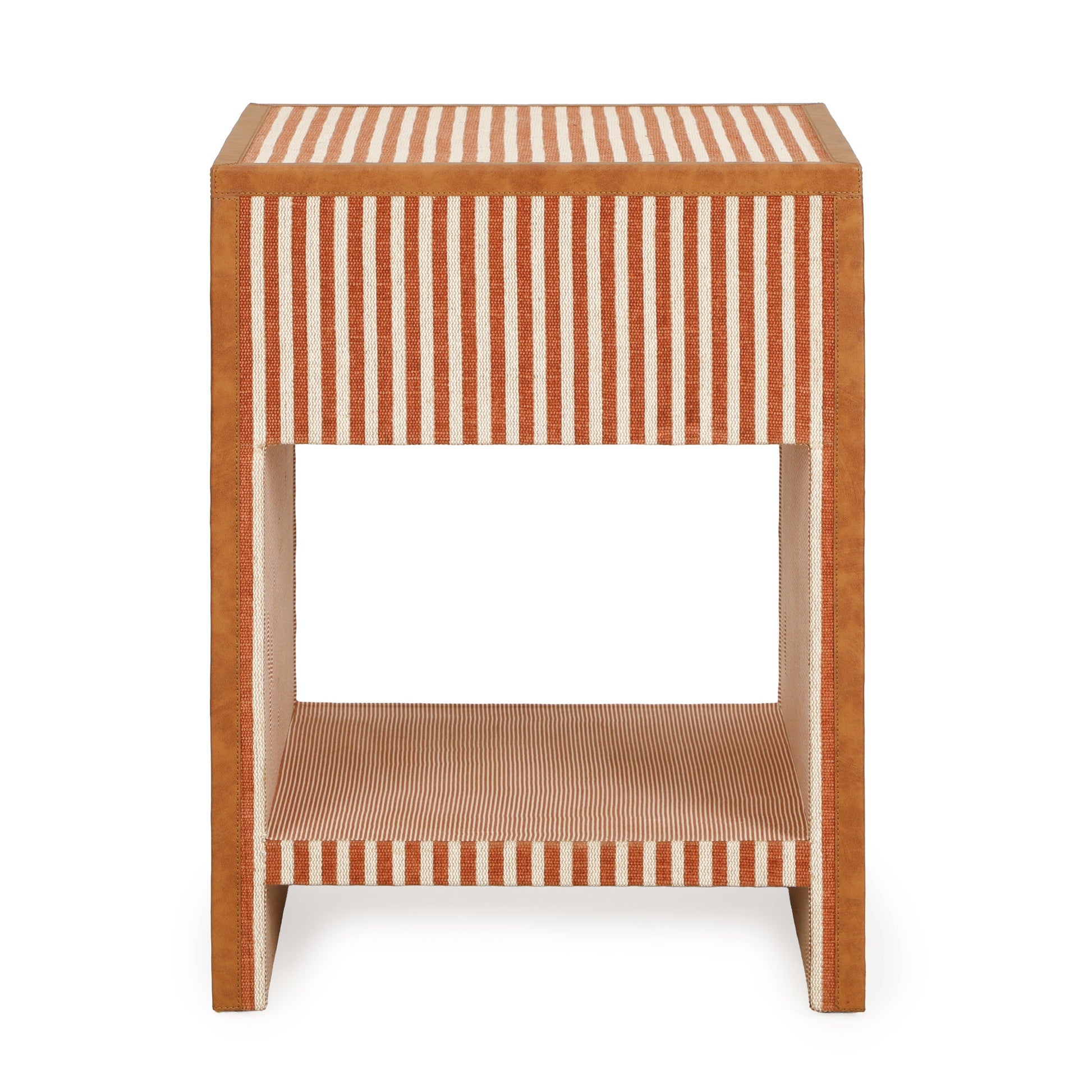 Kora 18" Cotton Jute 1-Drawer Conrtact-Grade Nightstand Terracotta by Tov Furniture