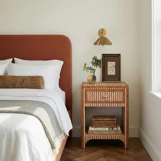 Kora 18" Terracotta Cotton Jute Contract-Grade Nightstand by TOV Furniture – photo 1 of 6