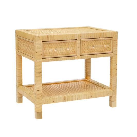 Amara 25 Natural Rattan Nightstand by TOV B21027