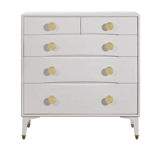 Divine 38 White 5 Drawer Chest by TOV B44016