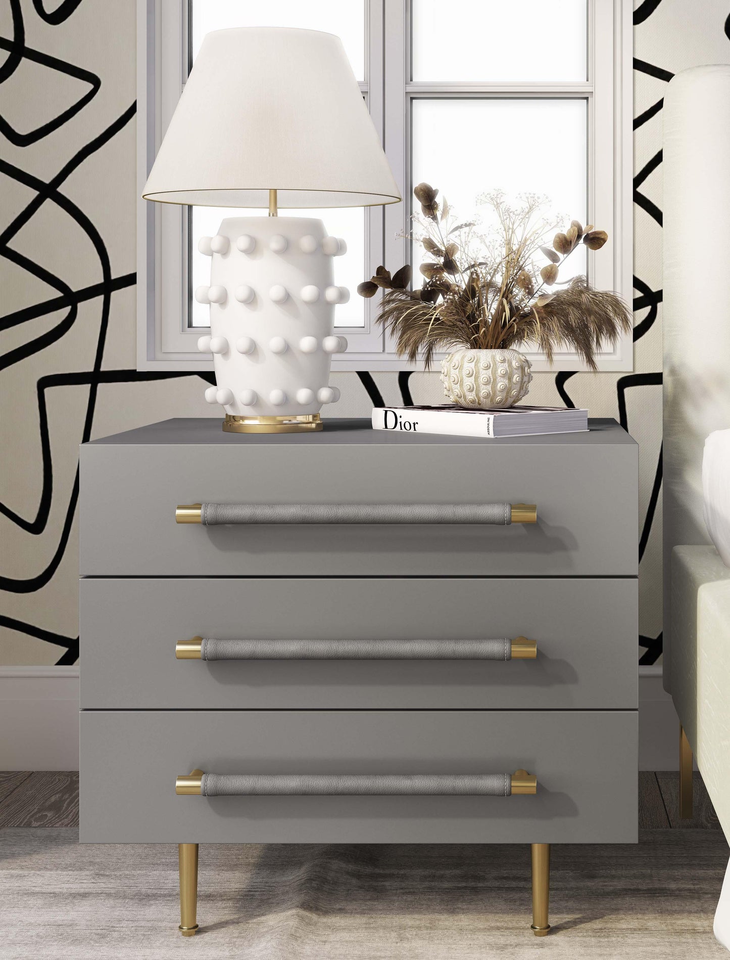 Trident 28 3 Drawer Nightstand by TOV B44075