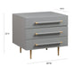 Trident 28 3 Drawer Nightstand by TOV B44076
