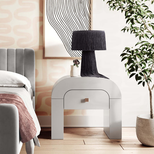 Hump White Nightstand by TOV Furniture – photo 2 of 9