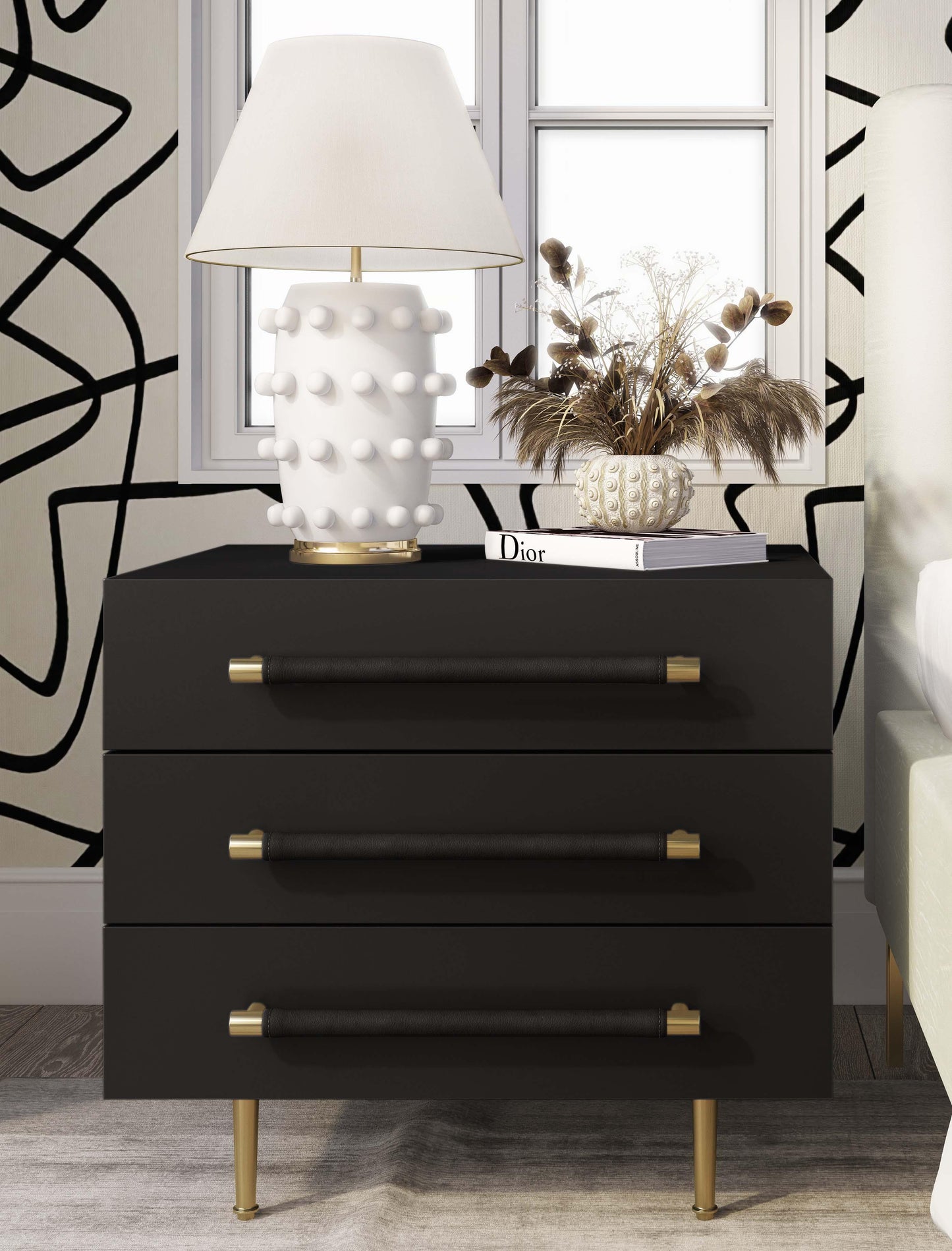 Trident 28 3 Drawer Nightstand by TOV B44061