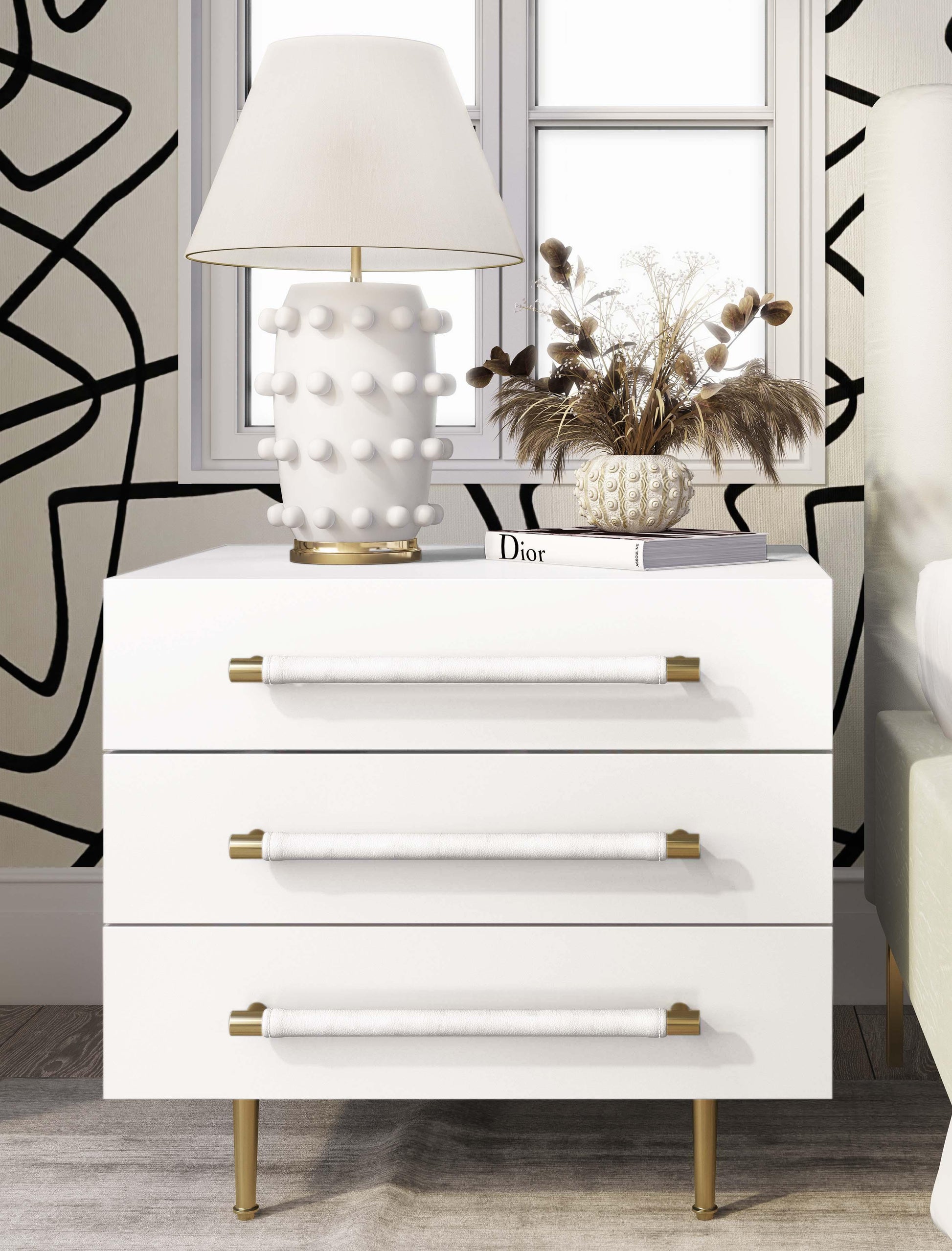 Trident 28 3 Drawer Nightstand by TOV B44075