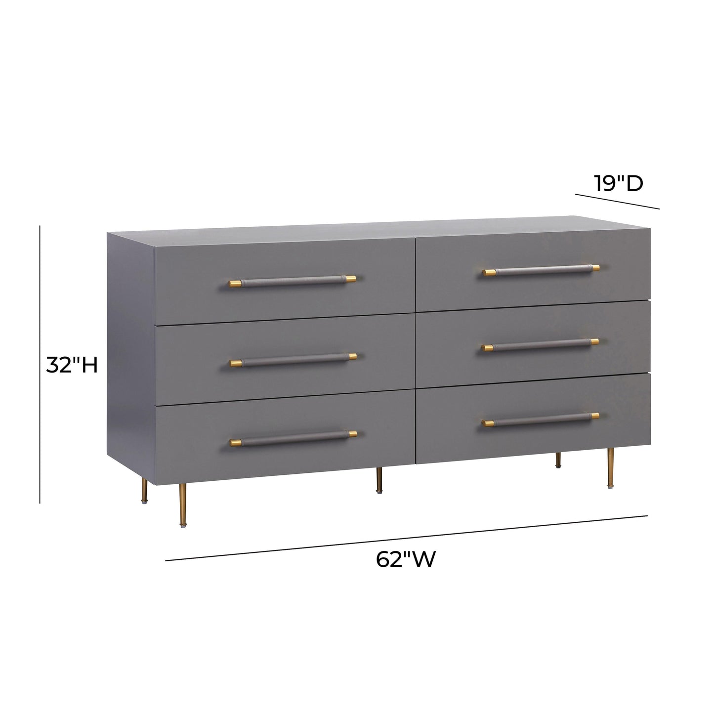 Trident 62 6 Drawer Dresser by TOV B44094
