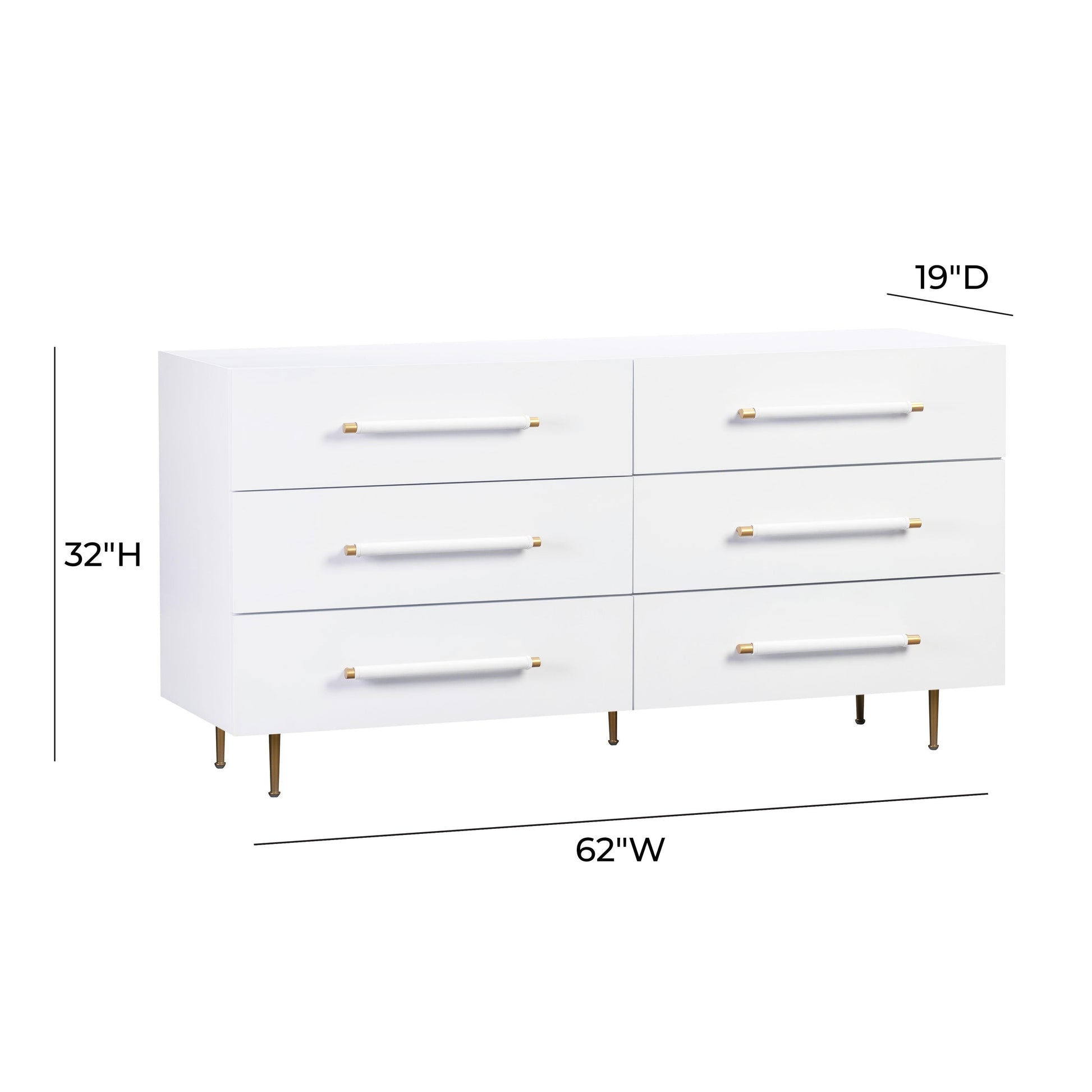 Trident 62 6 Drawer Dresser by TOV B44096