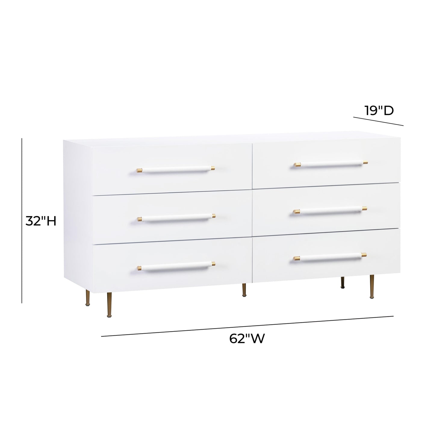 Trident 62 6 Drawer Dresser by TOV B54501