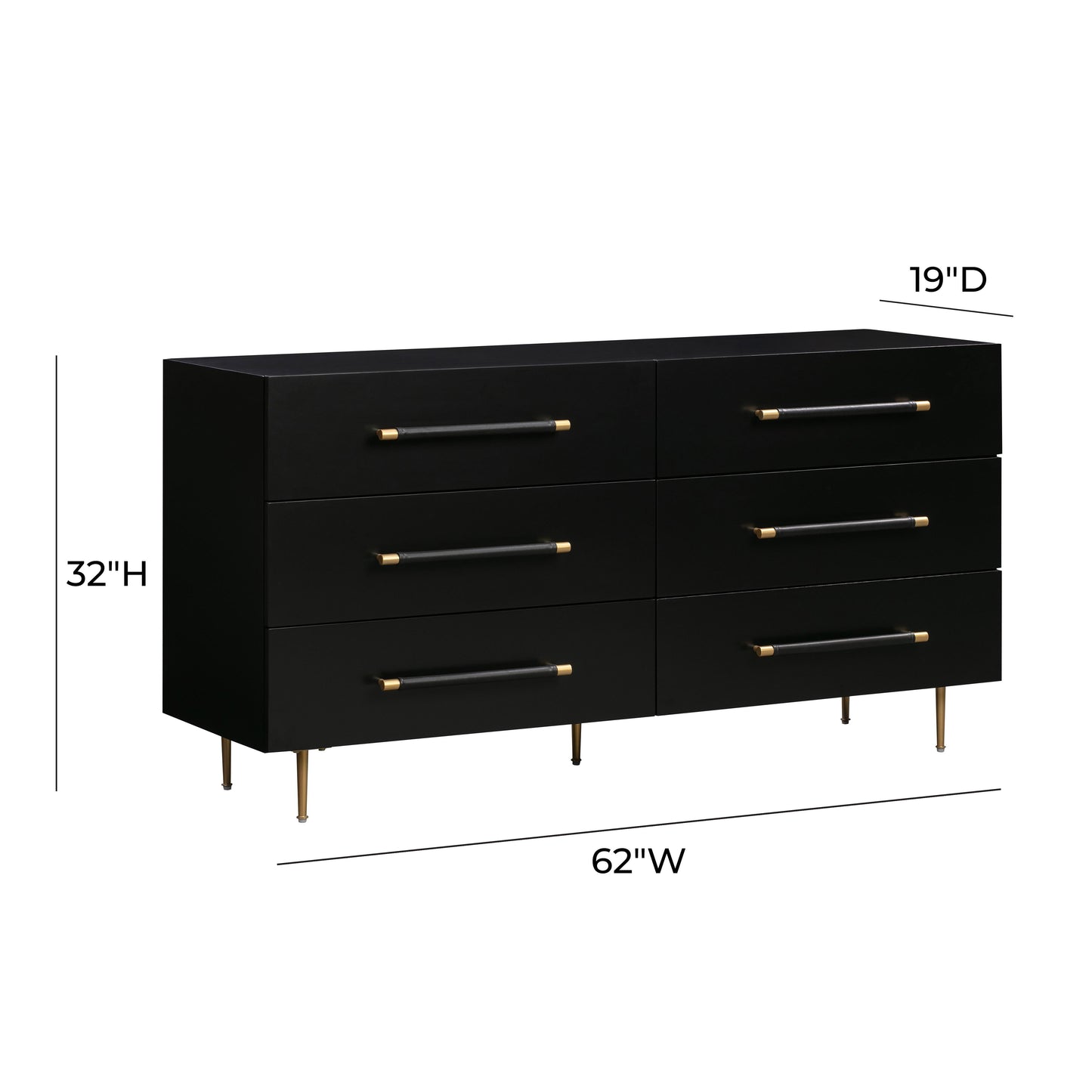 Trident 62 6 Drawer Dresser by TOV B44095