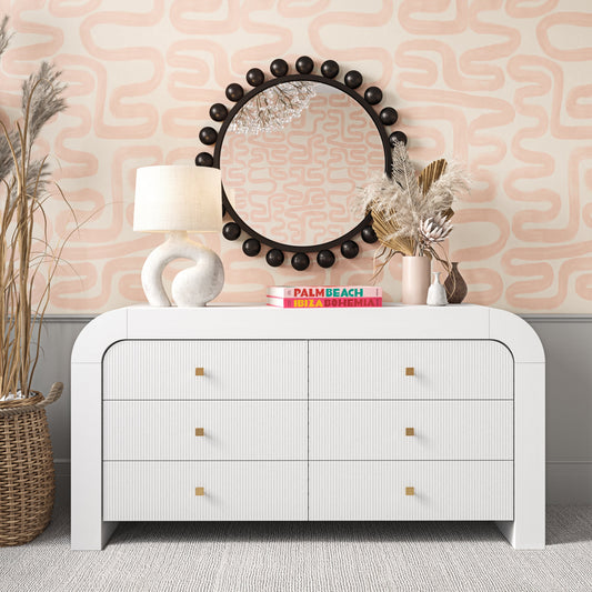 Hump 6 Drawer White Dresser by TOV Furniture – photo 2 of 8