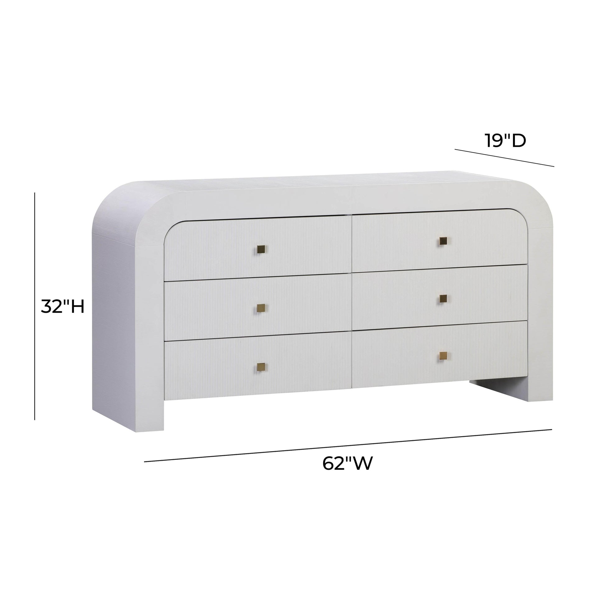 Hump 62 Arched 6 Drawer Dresser by TOV B44098