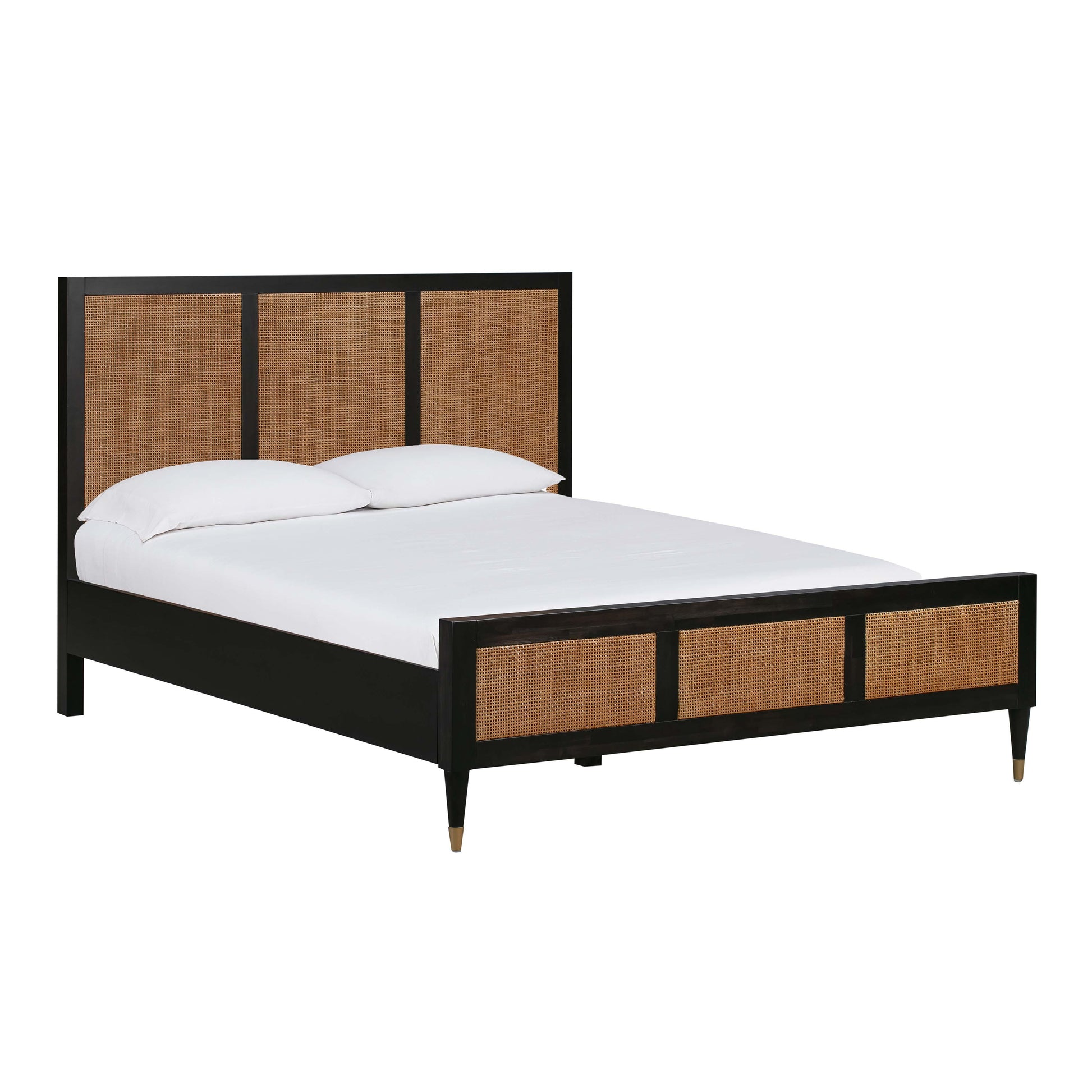 Sierra Wood Rattan Bed by TOV B44104
