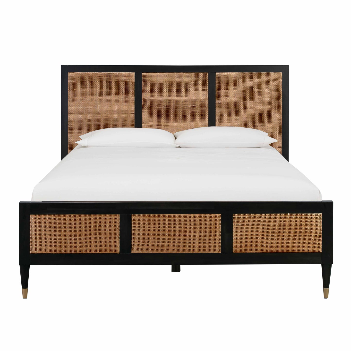 Sierra Wood Rattan Bed by TOV B44103