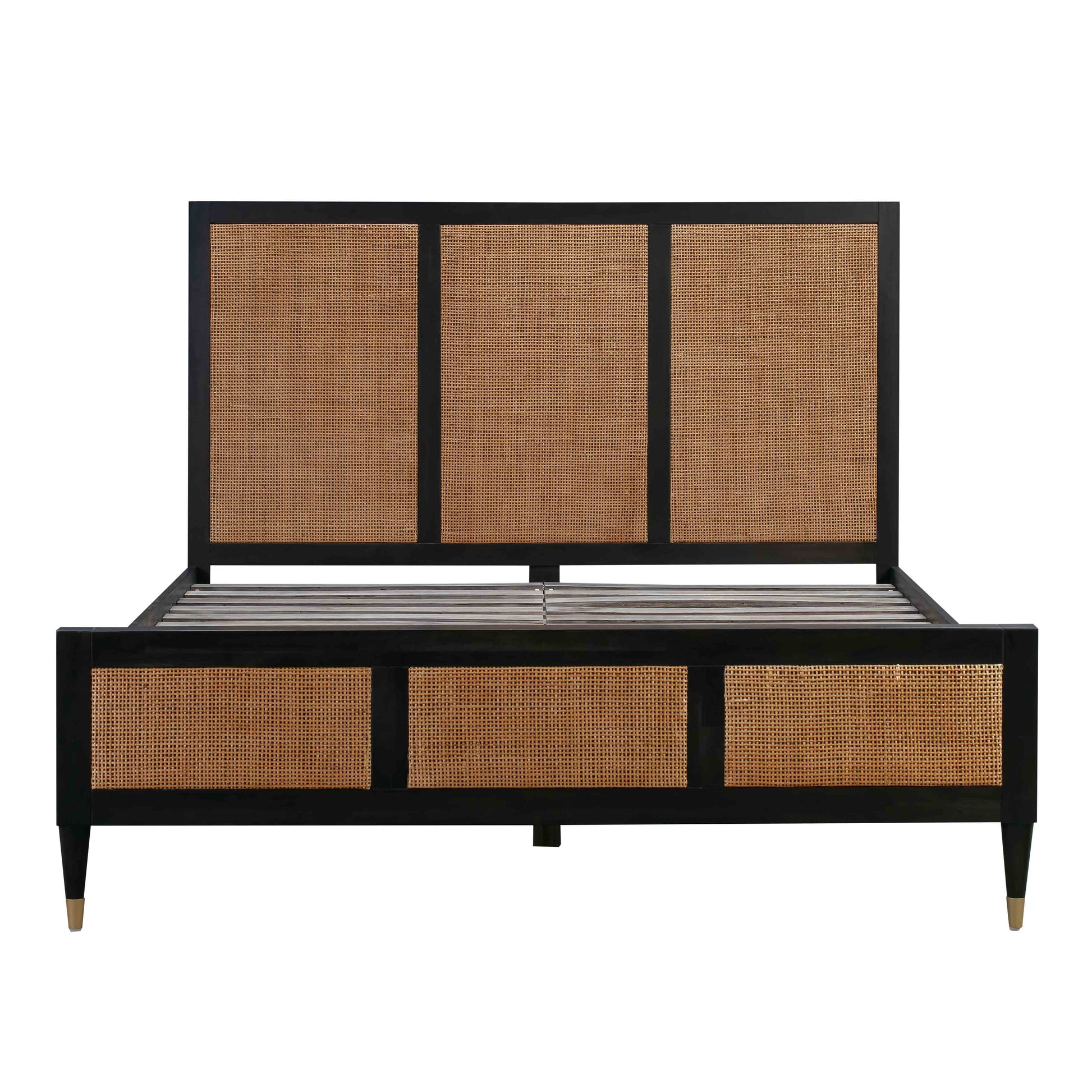 Sierra Wood Rattan Bed by TOV B44102