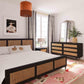 Sierra Wood Rattan Bed by TOV B44103
