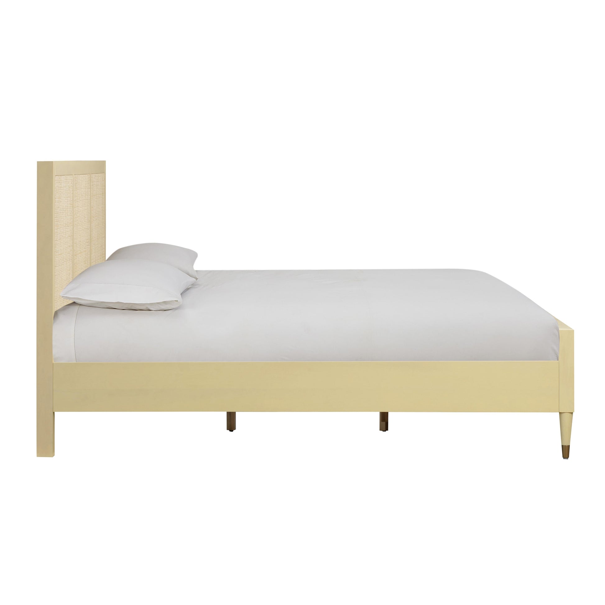 Sierra Wood &amp; Rattan Buttermilk Queen Bed by Tov Furniture