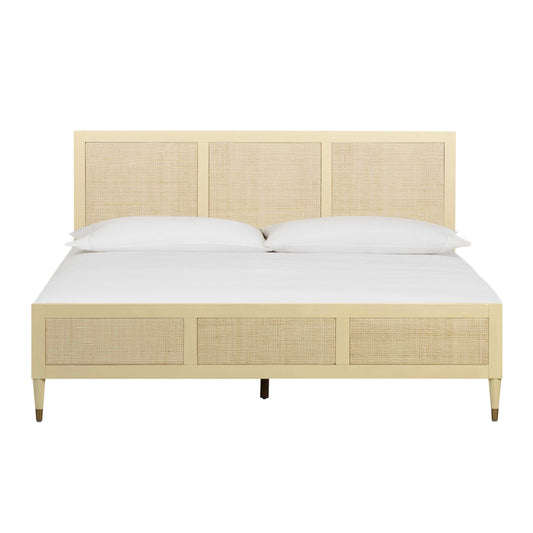 Sierra Wood Rattan Bed by TOV B44104