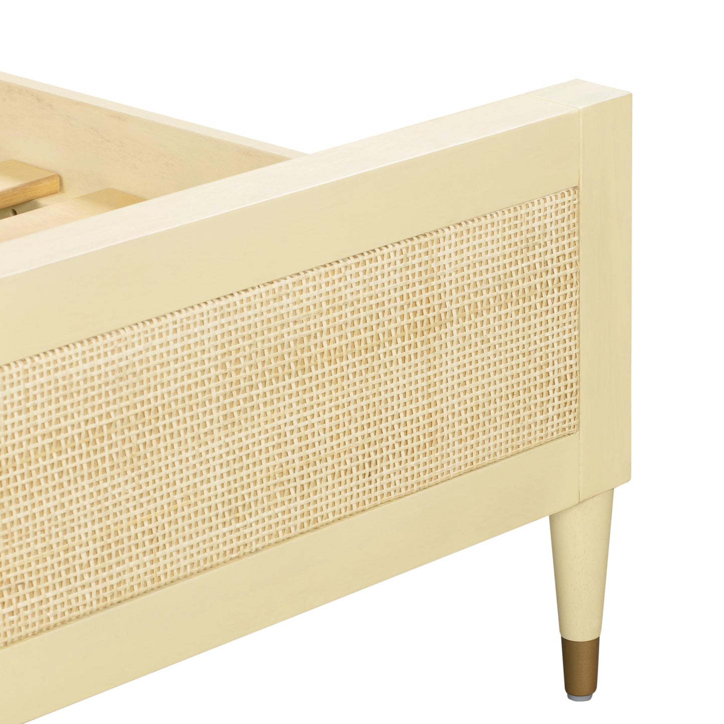 Sierra Wood &amp; Rattan Buttermilk King Bed by Tov Furniture