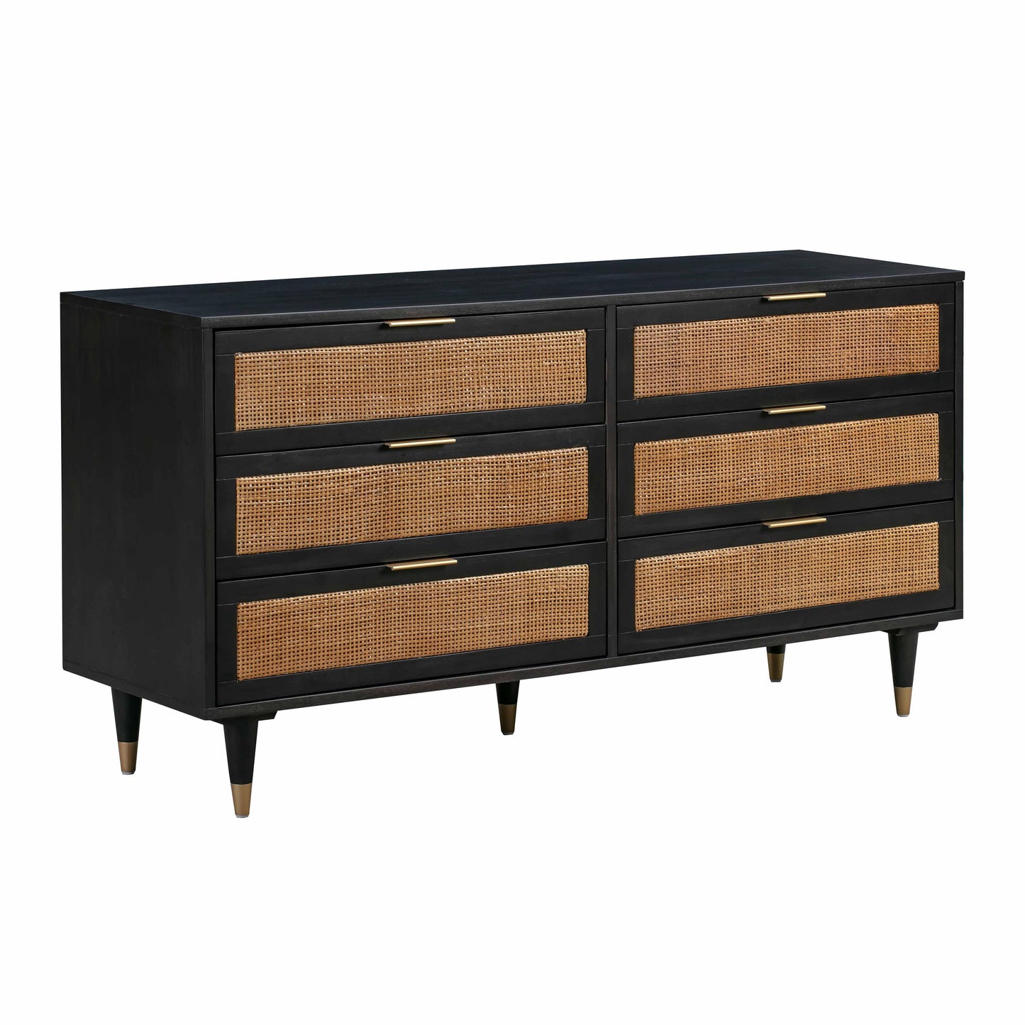 Sierra 60 Cane 6 Drawer Dresser by TOV B54553